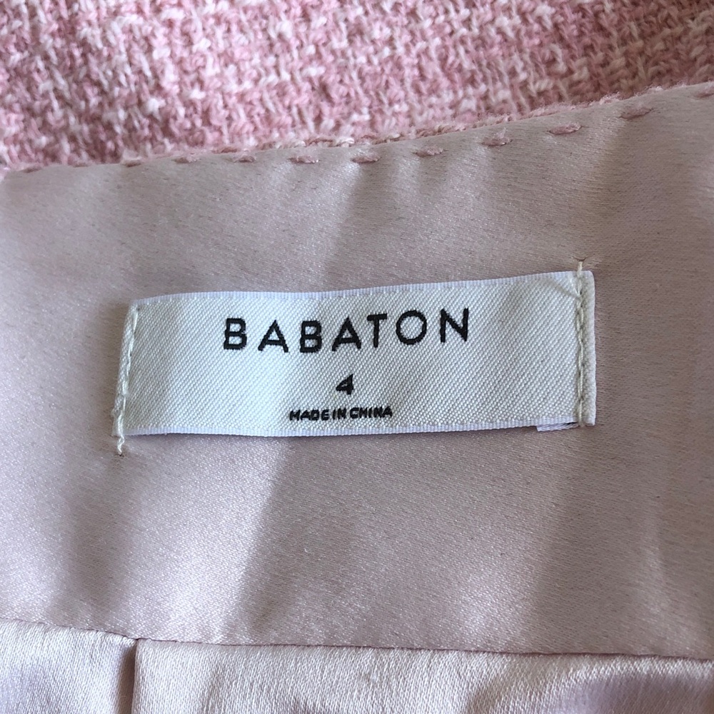 Aritzia Babaton Kinsley Skirt Pink Mini Tweed 4 95888 - Picture 9 of 12